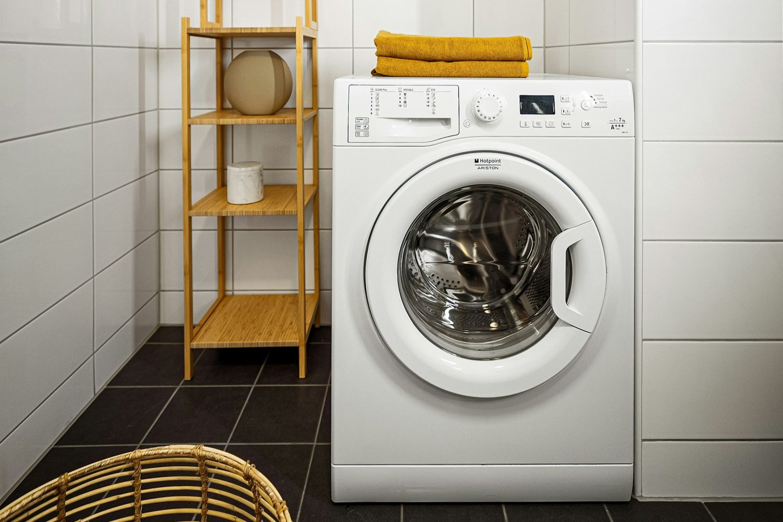 Wäsche in der Waschmaschine